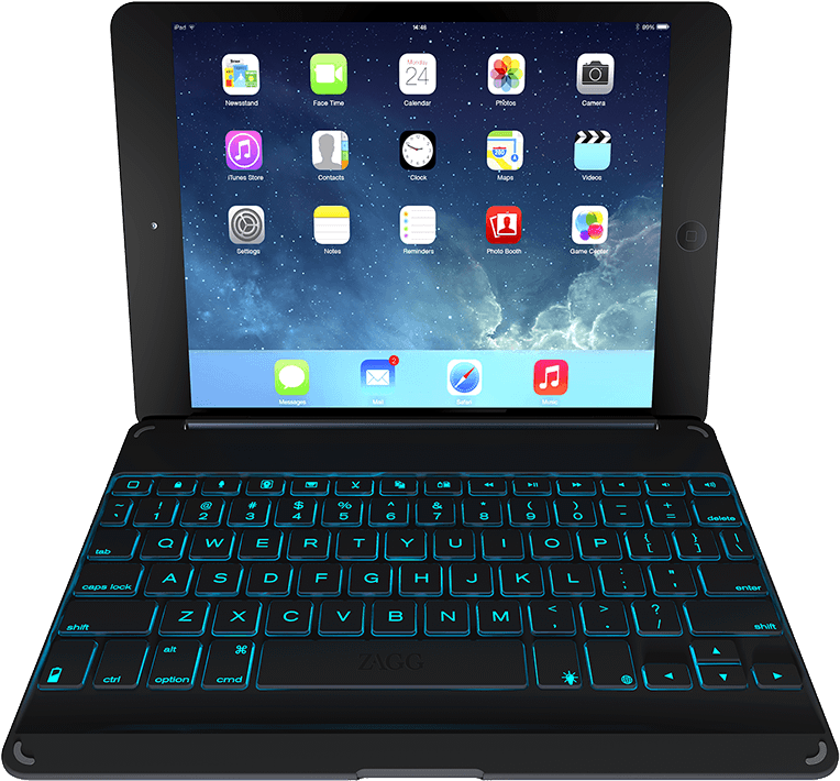 Ipad - Zagg - Zaggkeys Folio Case And Bluetooth Keyboard (800x800), Png Download