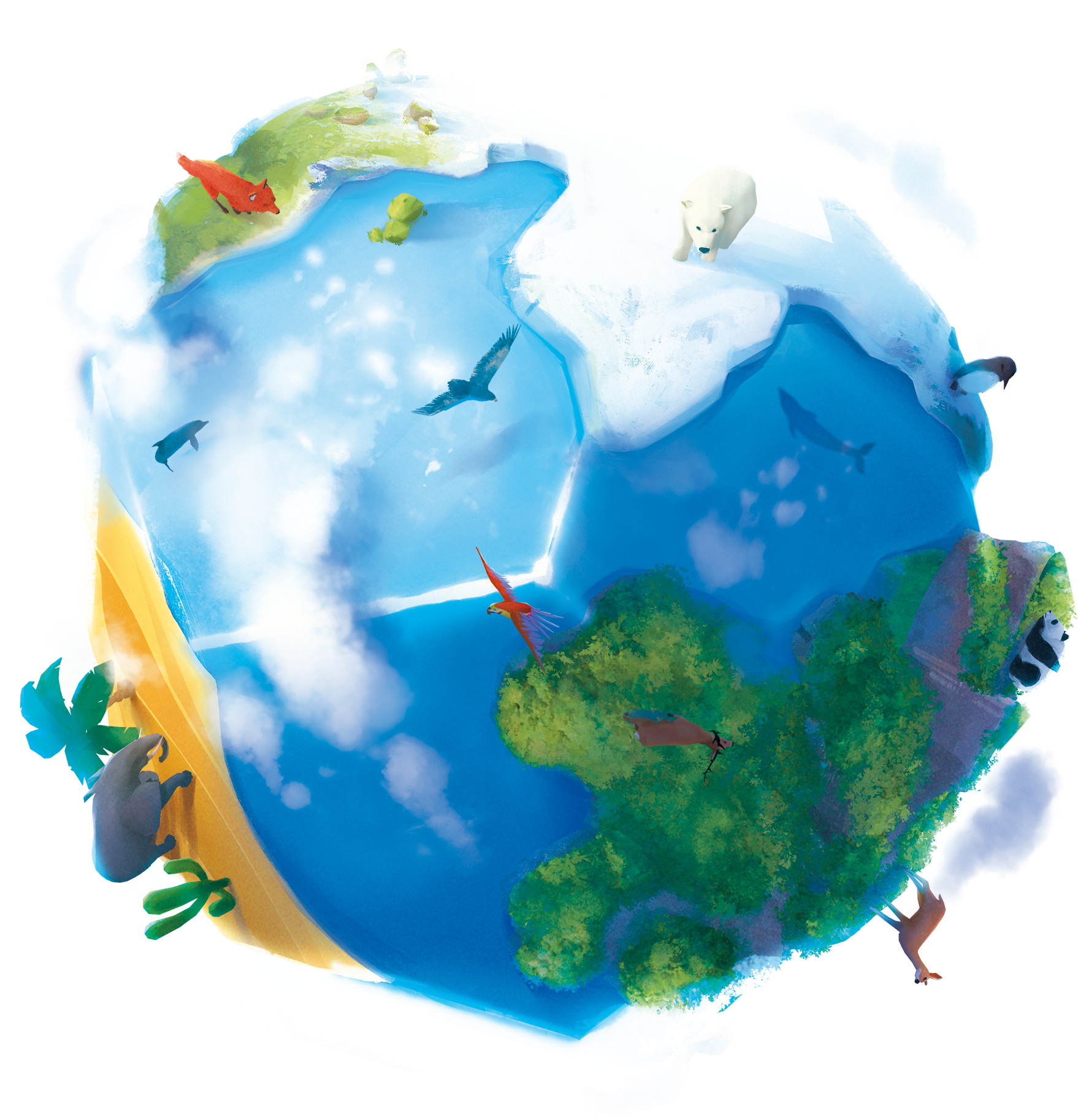 Hd - Jeu Planet Blue Orange (3543x3543), Png Download