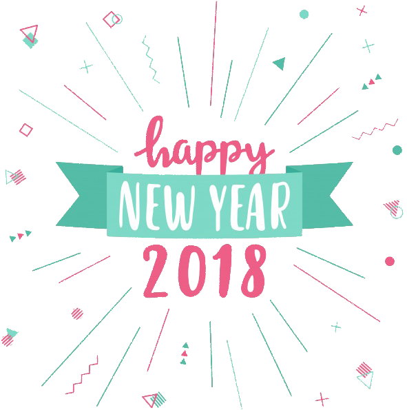 Happy New Year - Happy New Year 2018 Vector (626x626), Png Download