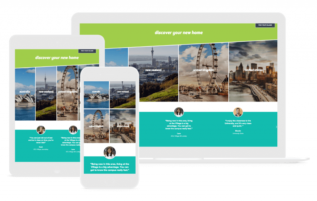 Campus Living Villages - Website Travel & Tourism Designs (1024x650), Png Download