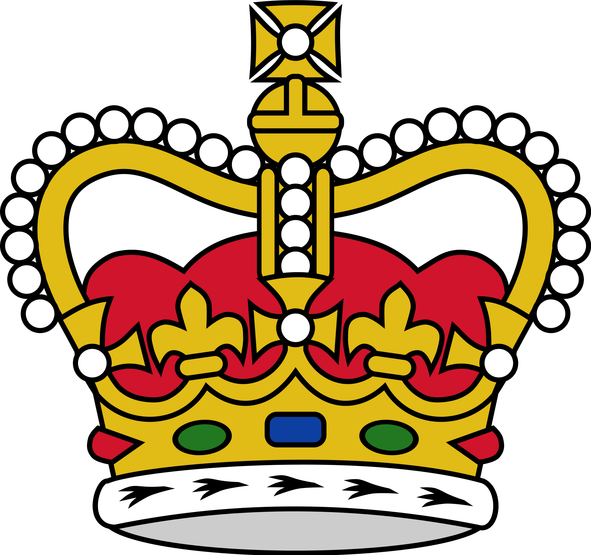 Open - St Edward's Crown Heraldry (2000x1878), Png Download