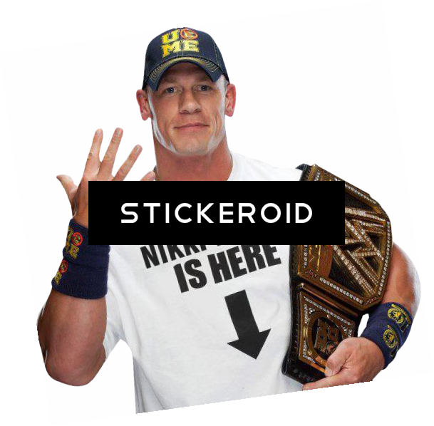 John Cena Wwe - John Cena With The Wwe Championship Belt 2013 Posed (609x598), Png Download