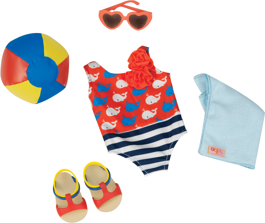 Having A Ball - Our Generation Swimsuit (1050x1050), Png Download