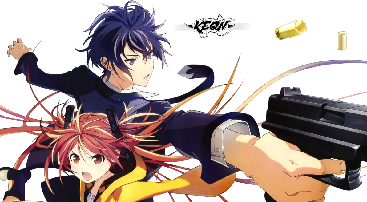 Black Bullet Png Jpg Stock - Black Bullet Enju Png (1191x670), Png Download