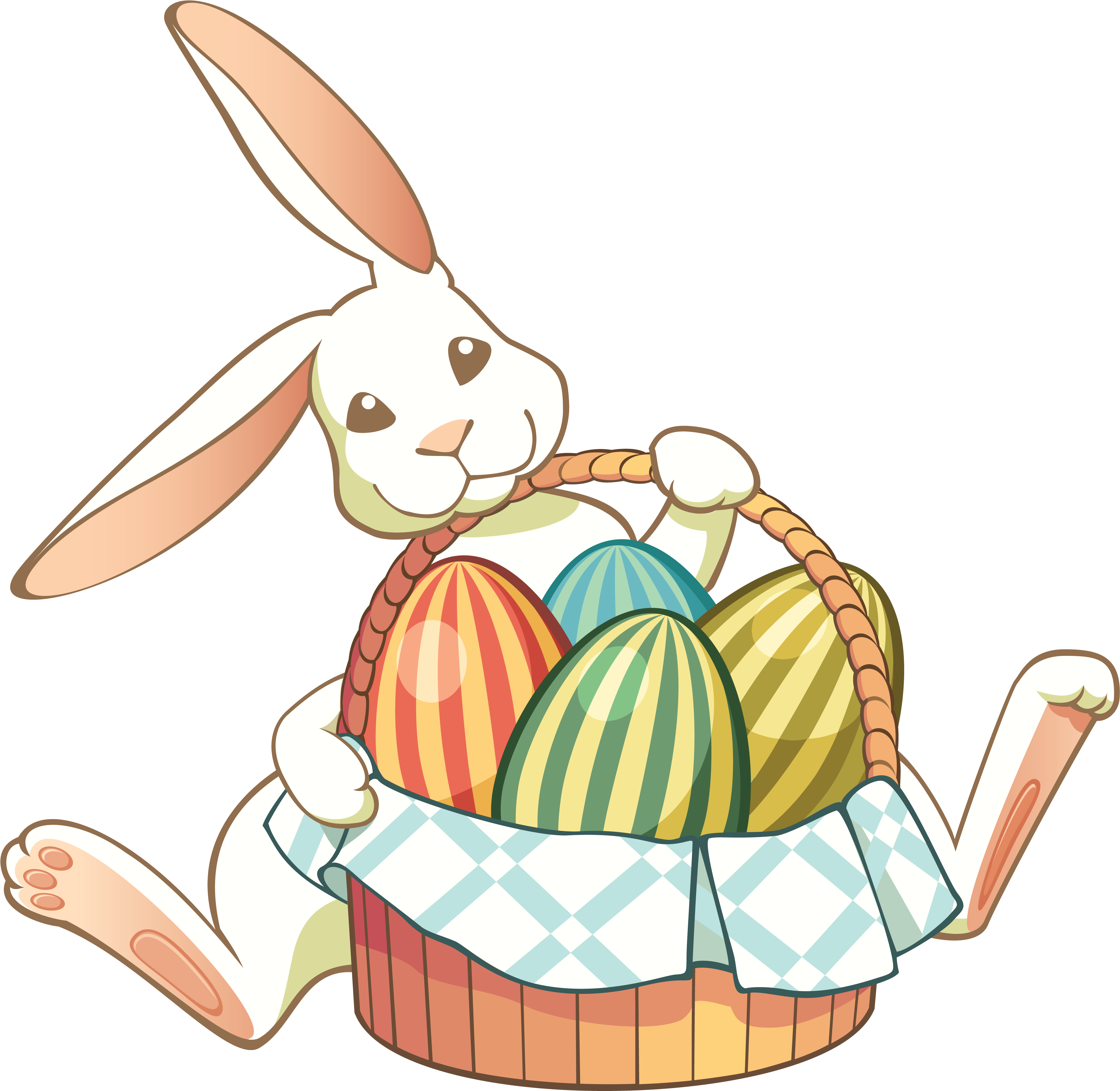 0 1303ad 125b607c Orig - Eggs Bunny Easter Clip (4013x3988), Png Download