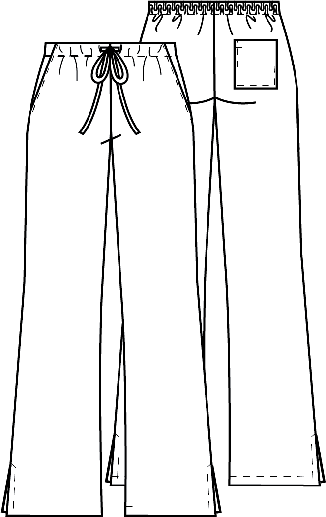 Natural Rise Flare Leg Drawstring Pant - Flare Leg Drawstring Pant (1049x1049), Png Download