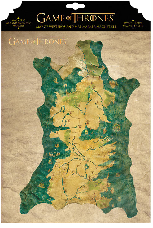 Game Of Thrones - Game Of Thrones - Map Markers Set With Map (531x756), Png Download