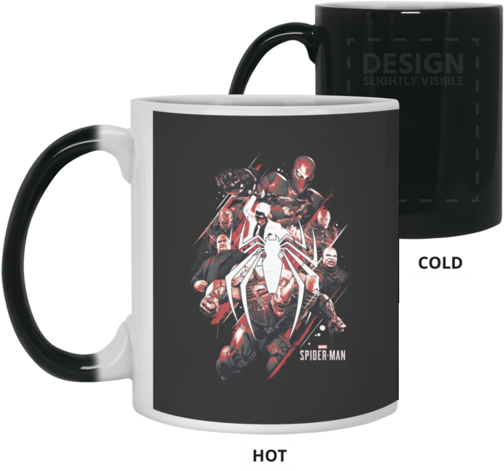 Marvel Spider-man Game Villains Around Logo Graphic - Mug (1024x1024), Png Download