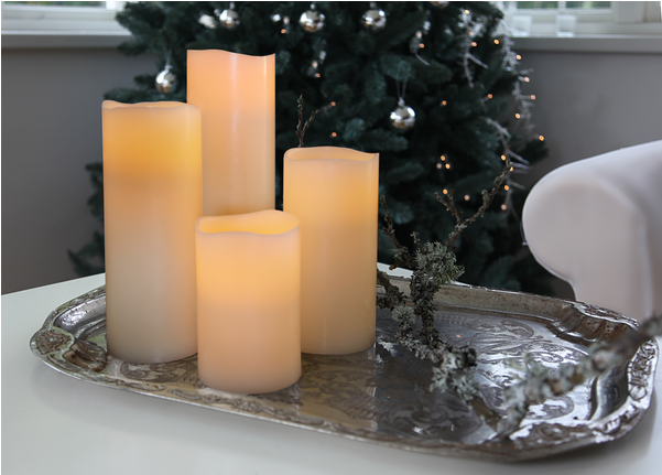 Led Pillar Candle Big - Candle (600x600), Png Download