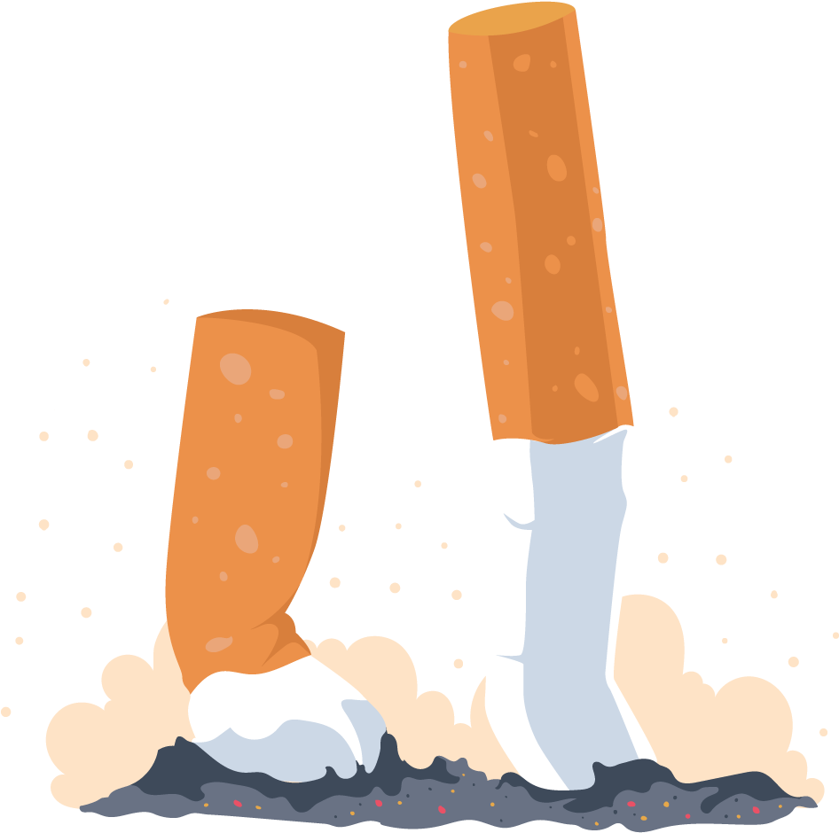 Cigarette Butt Png Jpg Library Stock - Cigarette Illustration Png (1600x1600), Png Download