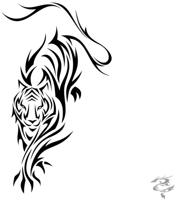 Tiger Tattoos Png Clipart - Tiger Tattoos (800x680), Png Download