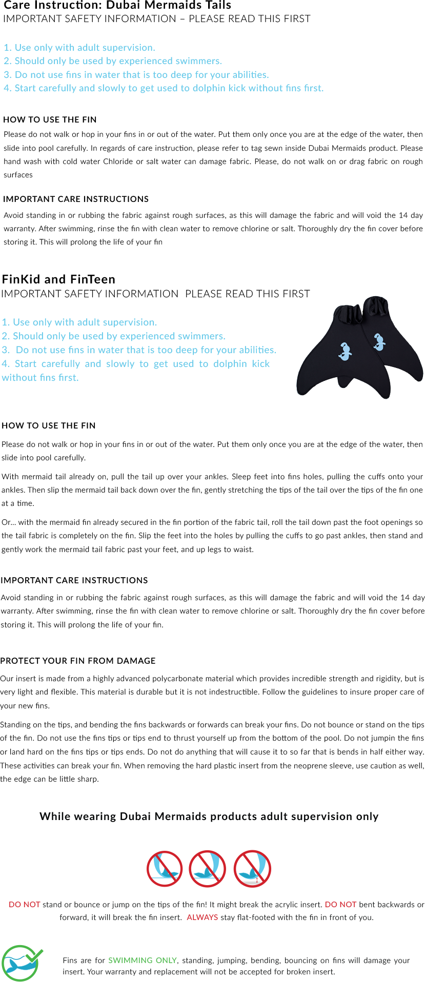 Please Read Safety And Care Instruction For Mermaid - Safety (829x1916), Png Download