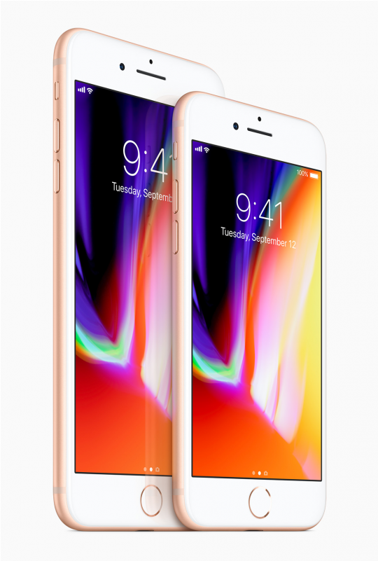 Iphone 8 Plus 256gb Gold - Iphone 8 Compared To Iphone 8 Plus (800x800), Png Download
