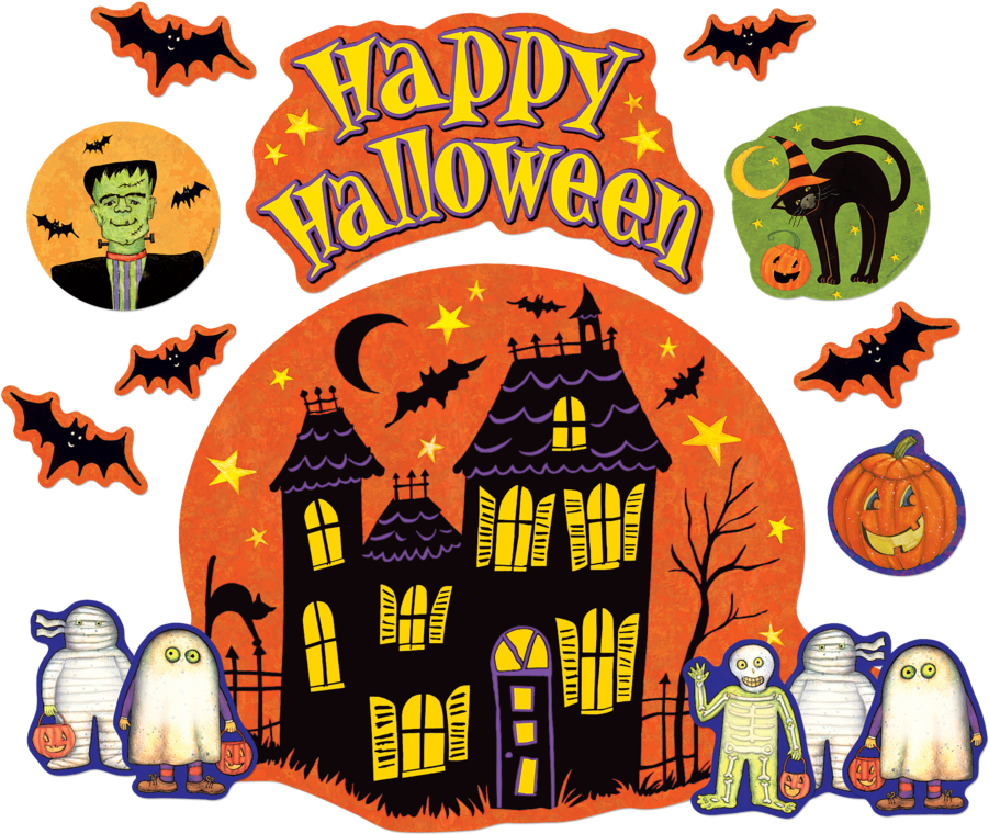 Tcr4796 Happy Halloween Bulletin Board From Susan Winget - Happy Halloween Bulletin Board (900x900), Png Download