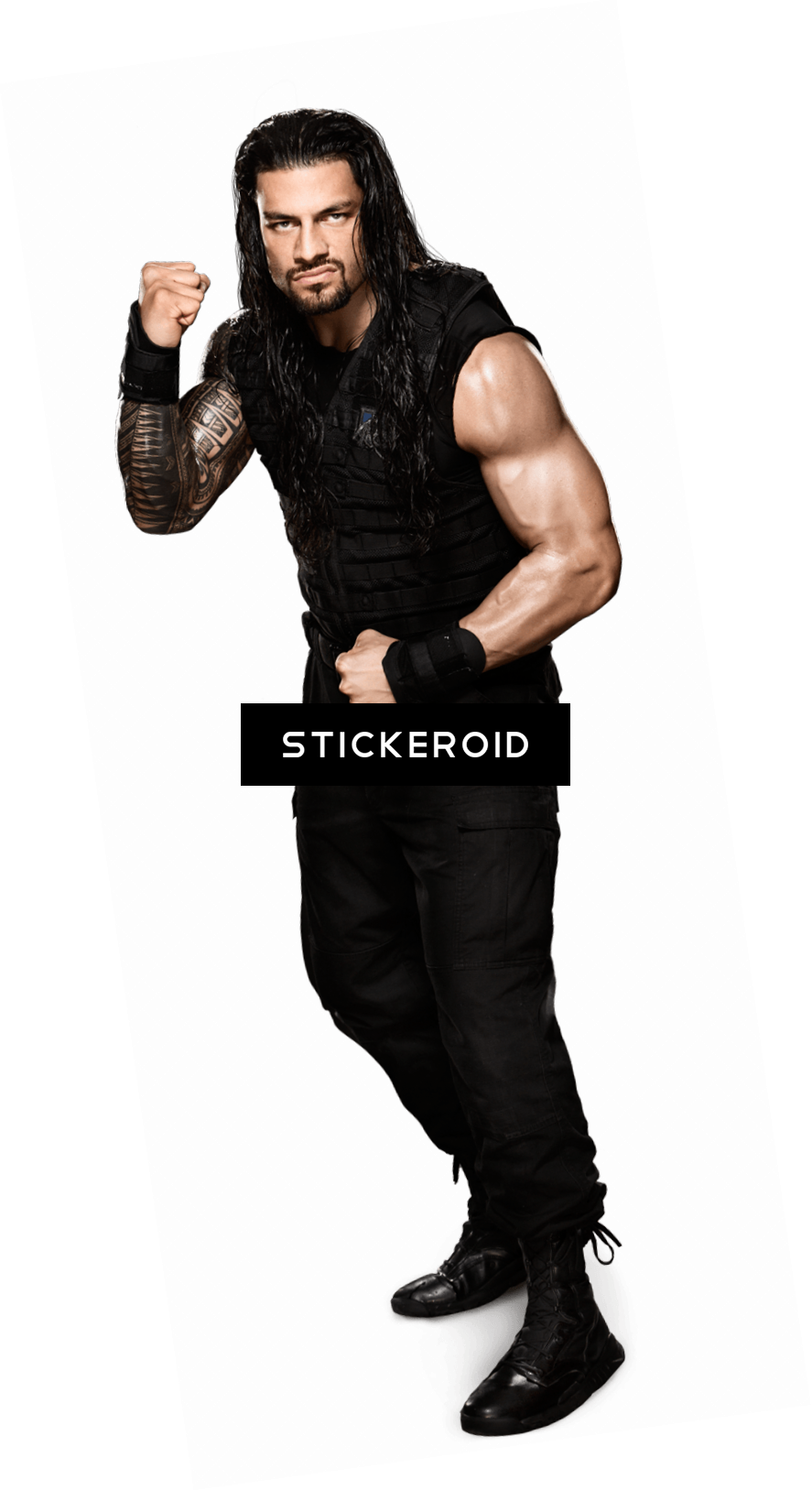 Roman Reigns Fight - Roman Reigns (887x1627), Png Download