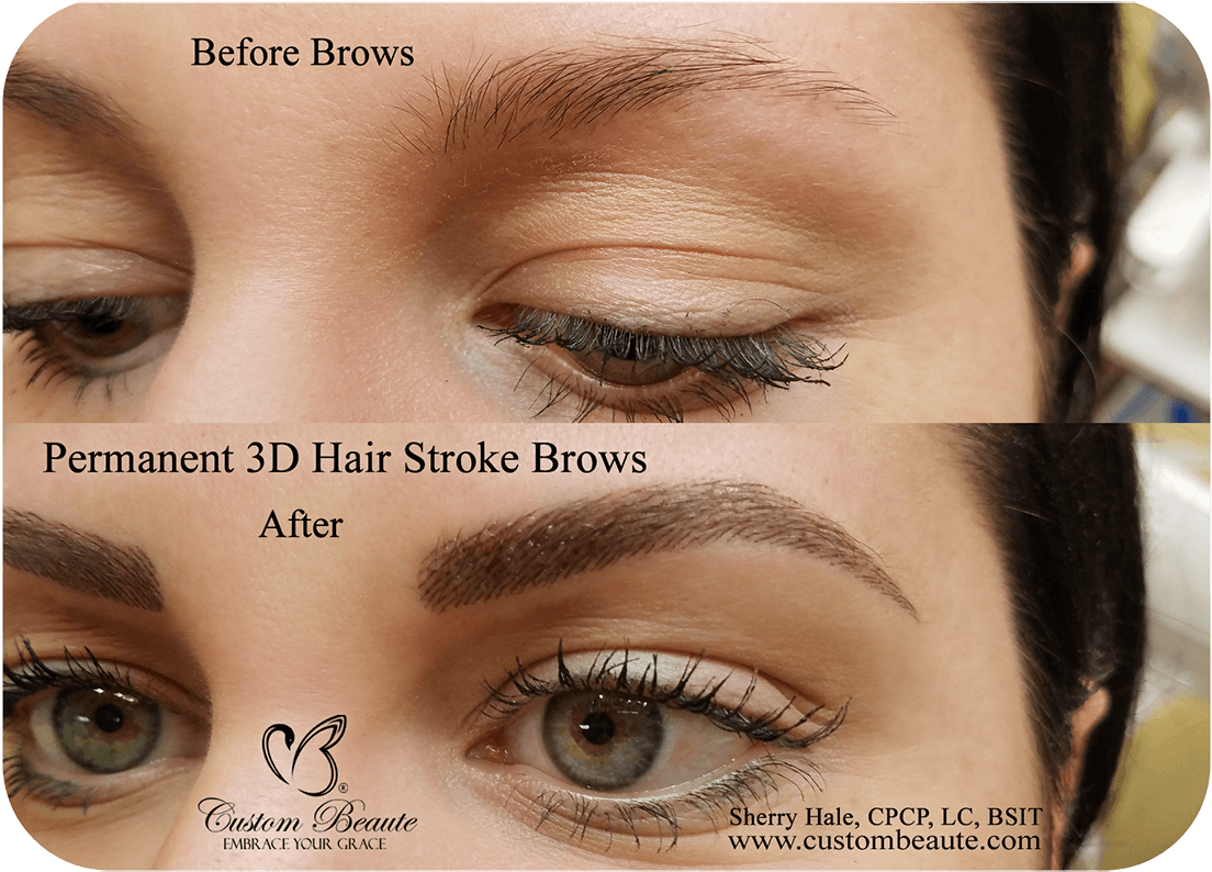 Permanent 3d Hair Stroke Brows - Eyebrow Tinting Buffalo Ny (1280x853), Png Download