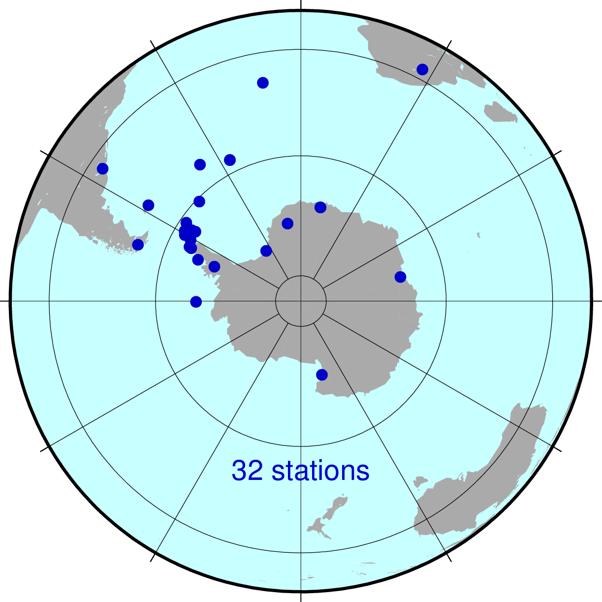Geographical Site Distribution - Location Of Antarctica (1223x1223), Png Download