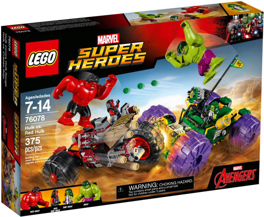 Red Hulk - Lego Marvel Super Heroes 76078 (800x600), Png Download