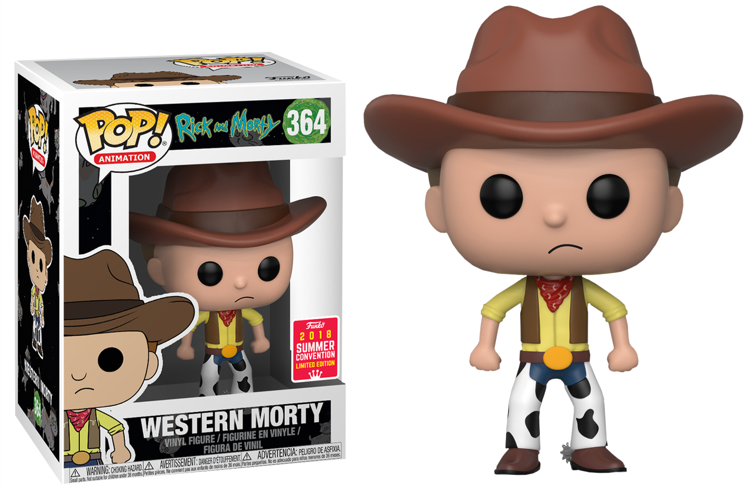 Rick - Western Morty Pop (1480x979), Png Download