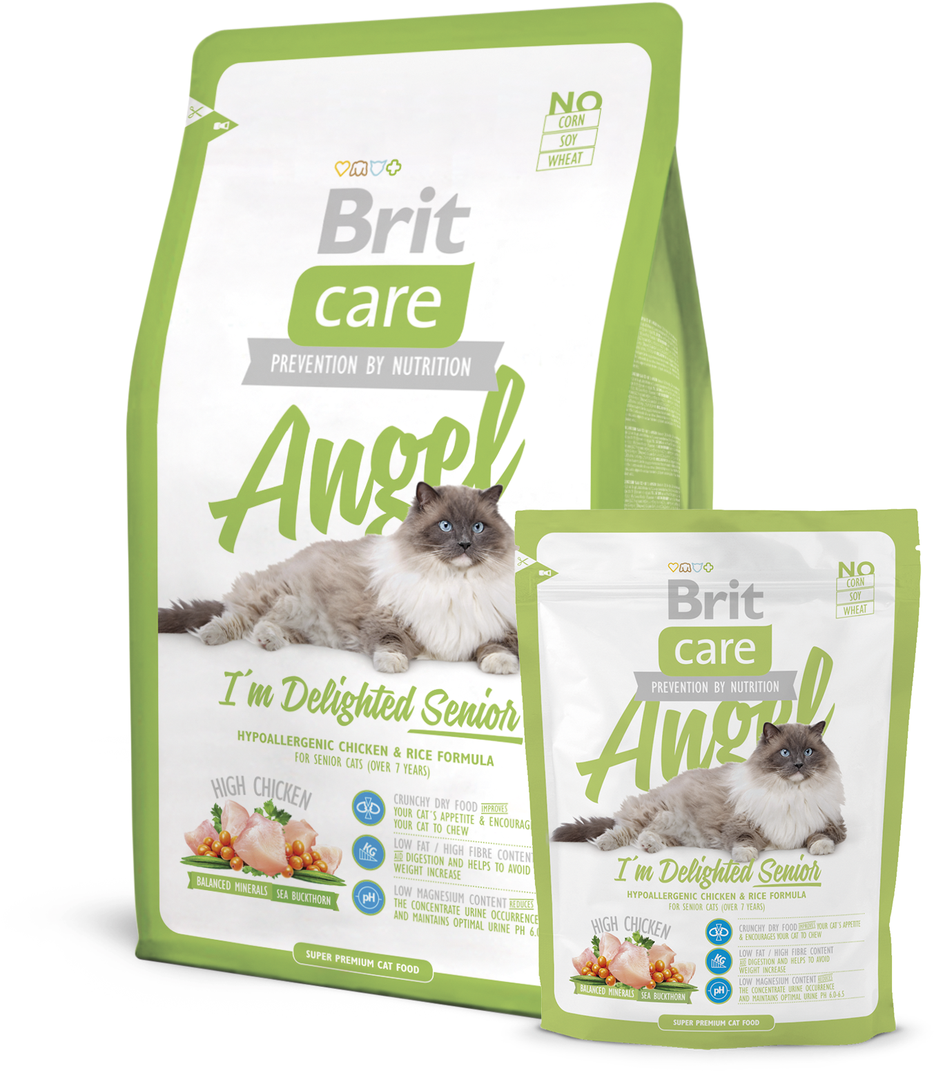Brit Care Cat Angel I'm Delighted Senior - Brit Care Adult Cat (1595x2126), Png Download