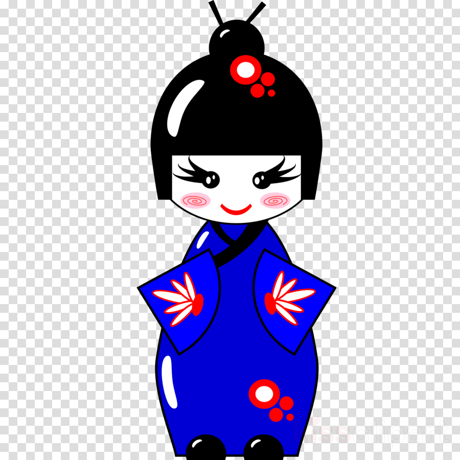Anime Kimono Jepang Clipart Japanese Dolls Kimono - Christmas Icon Transparent Background (900x900), Png Download