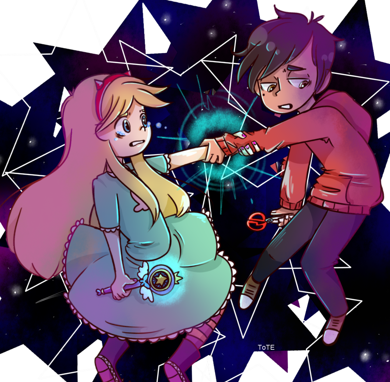 Evil Anime Png - Star Vs The Forces Of Evil Starco Anime (1280x1253), Png Download