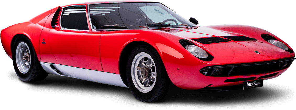Lamborghini Miura - Lamborghini Cartoon (1188x680), Png Download