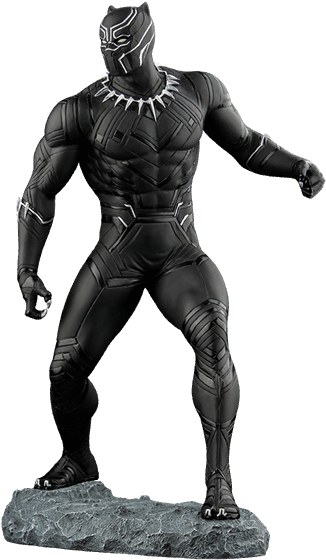Captain America Civil War Black Panther Png - Black Panther Civil War Statue (600x600), Png Download