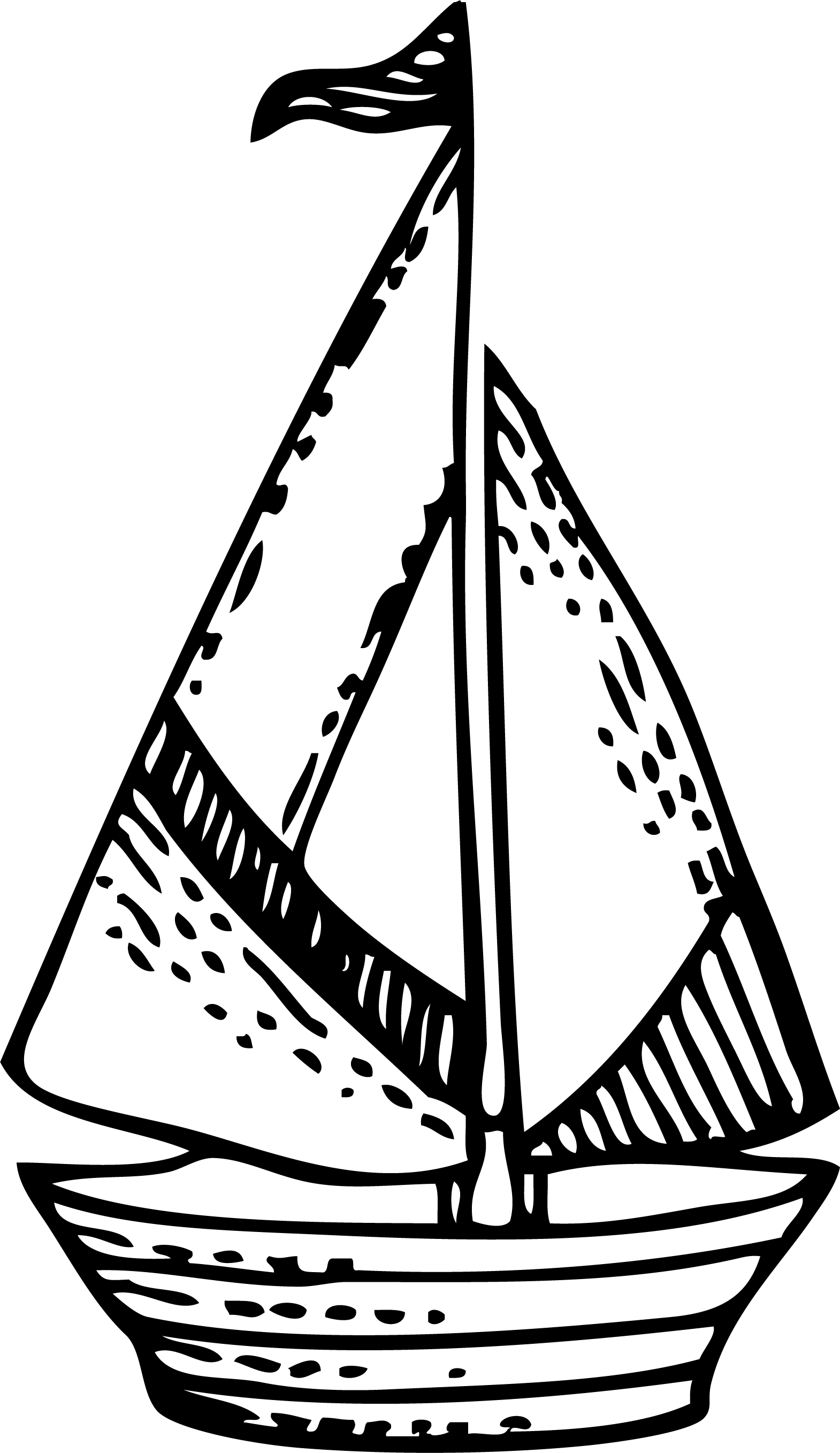 Nautical Doodle By Nedti - Ship (1570x2715), Png Download