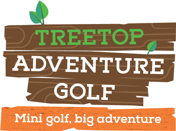 Tree Tops Adventure Golf Black And White Logo - Treetop Golf Logo (597x568), Png Download