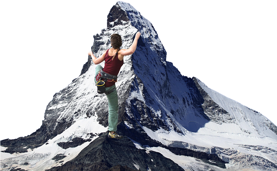 Author - Rock Climbing Climbing Mountain Png (960x640), Png Download