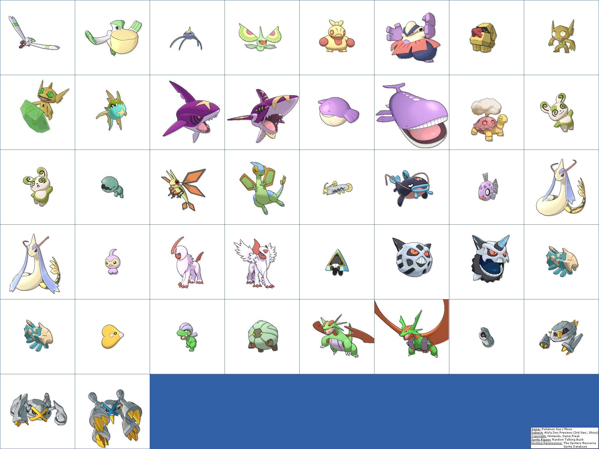 Download Download This Sheet Alola Pokemon Shiny Png PNG Image With 