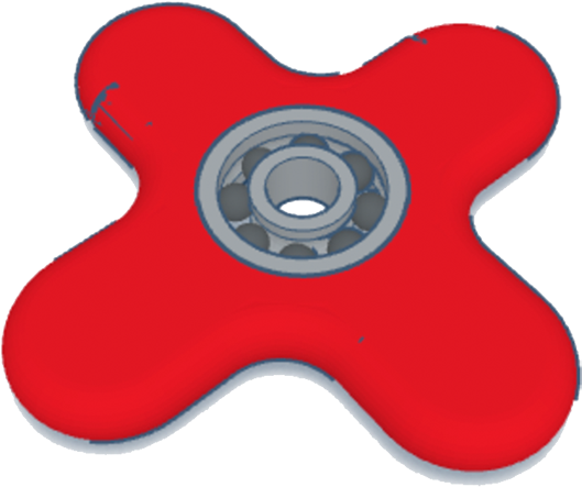 Red Fidget Spinner (600x600), Png Download