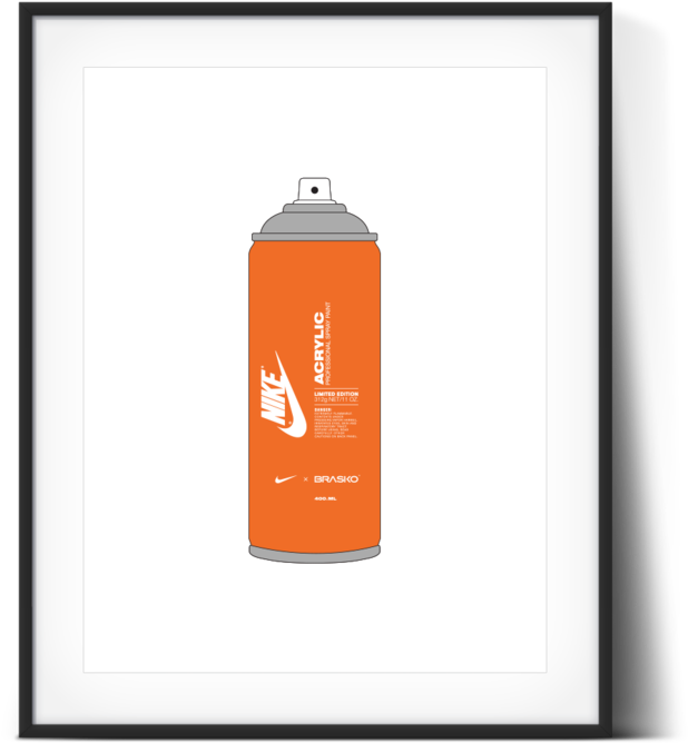 Nike Spray Paint Poster (1000x1000), Png Download