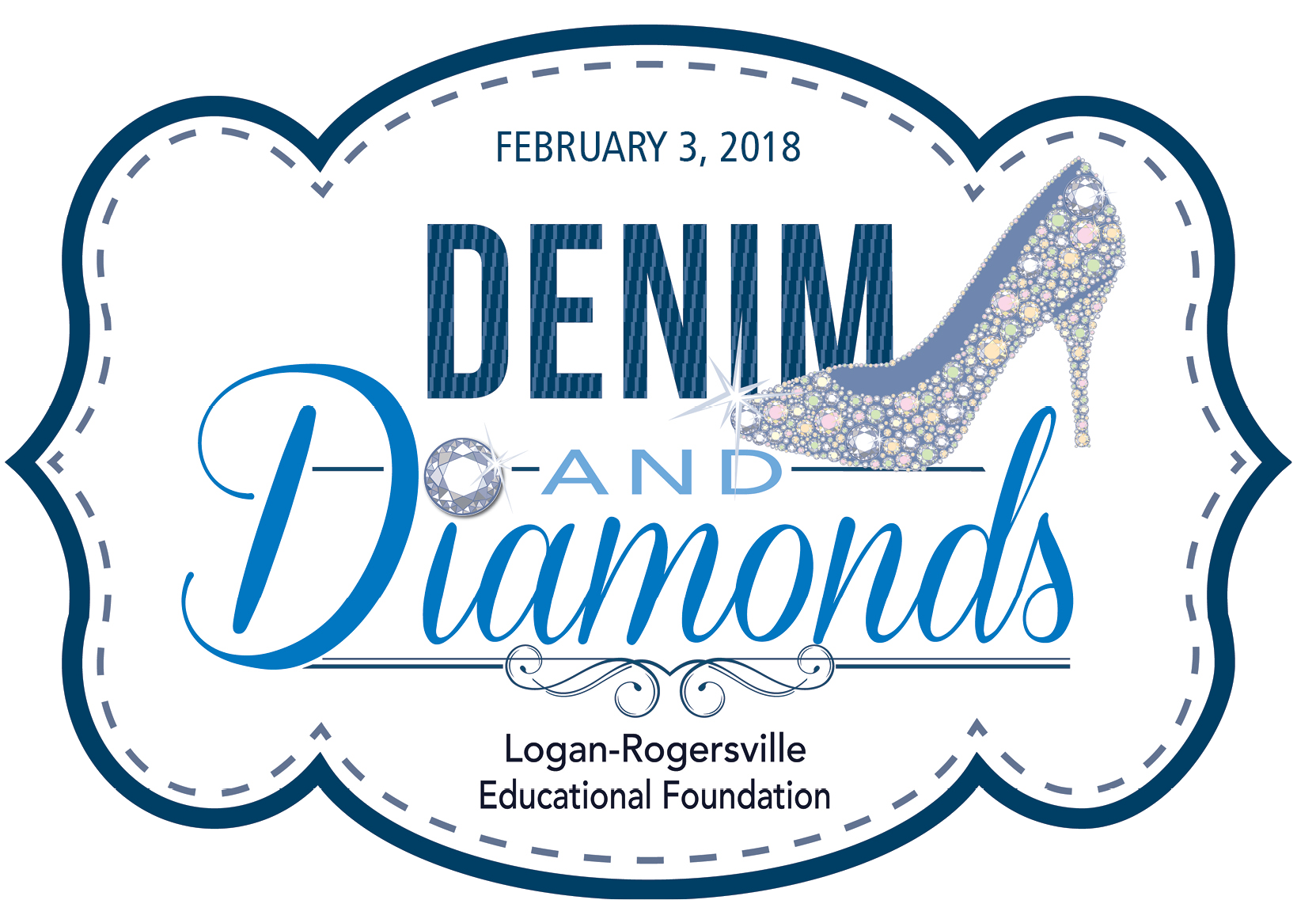 2018 Denim & Diamond Gala Logo - Denim & Diamonds - Free Transparent ...