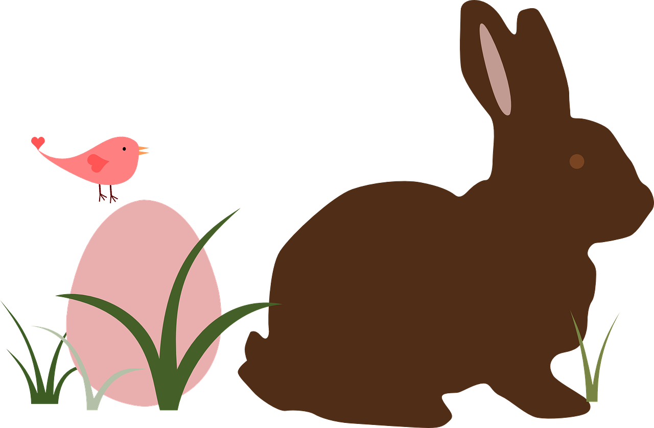 Grass Bird Easter Egg Bunny Png Image - Rabbit Silhouette (1280x838), Png Download