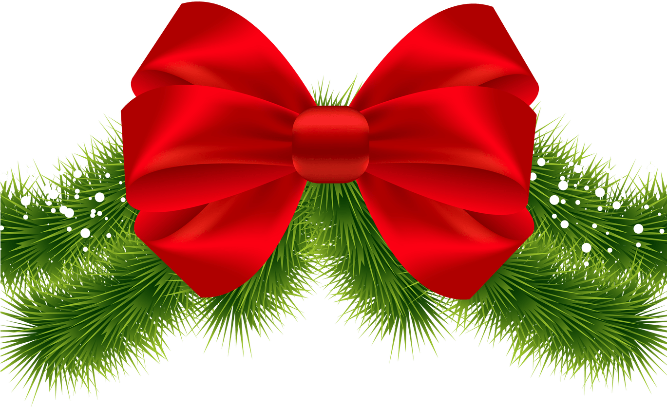 Christmas Bow Tie Png Transparent Library Techflourish - Transparent Christmas Ribbon Clipart (1368x855), Png Download