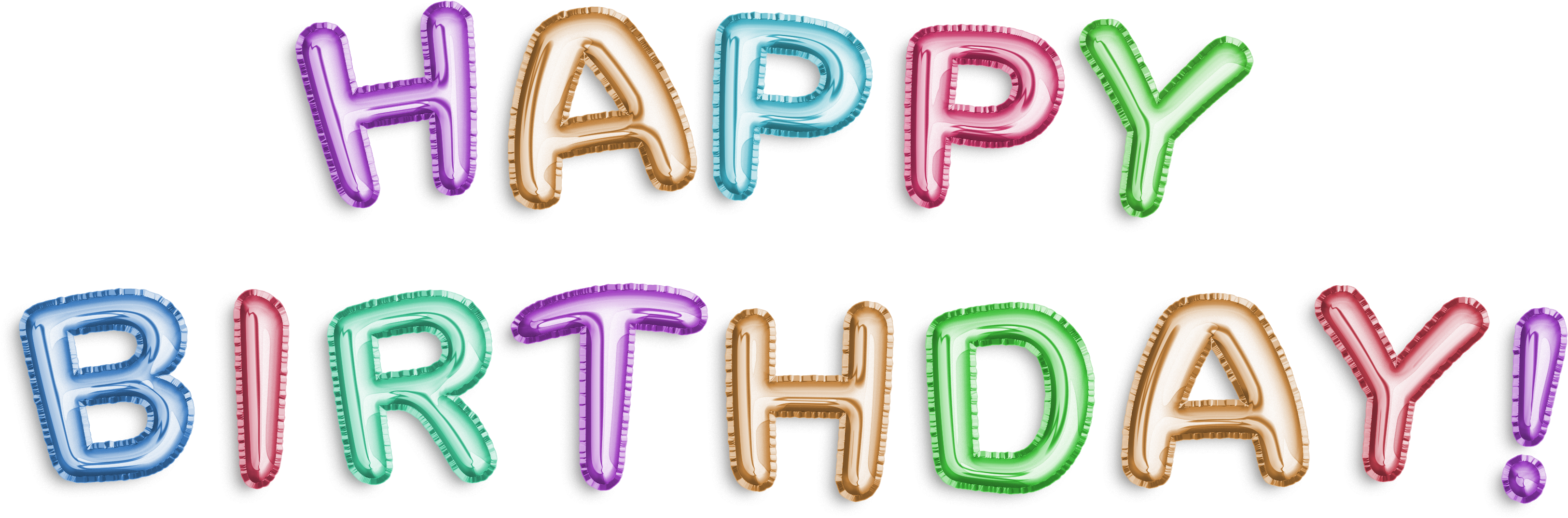 Happy Birthday Gold Png (3427x1239), Png Download