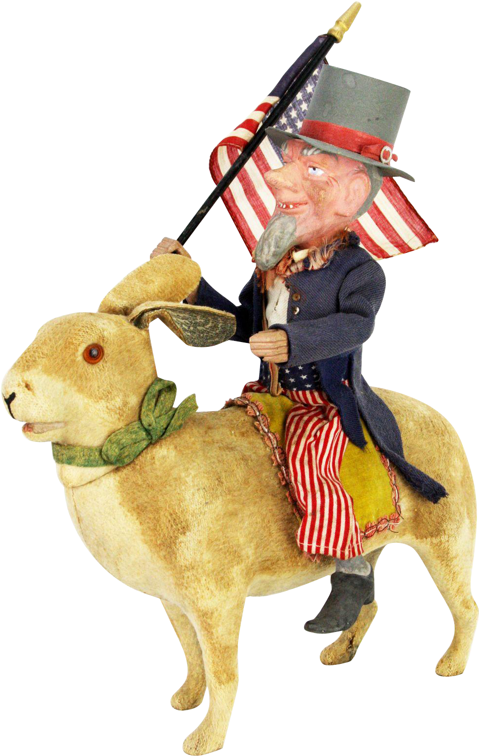 Antique German Rabbit Candy Container With Uncle Sam - Figurine (1542x1542), Png Download