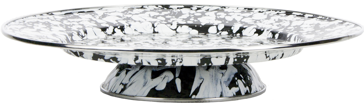 Bl76 Black Swirl Cake Plate - Golden Rabbit Black Swirl Cake Cover (1200x1200), Png Download