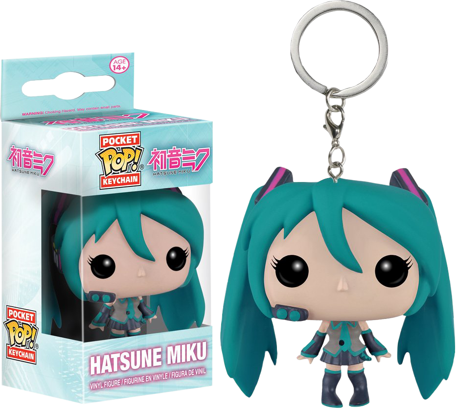 Hatsune Miku Pocket Pop Keychain - Funko Pop Keychain Anime (936x838), Png Download