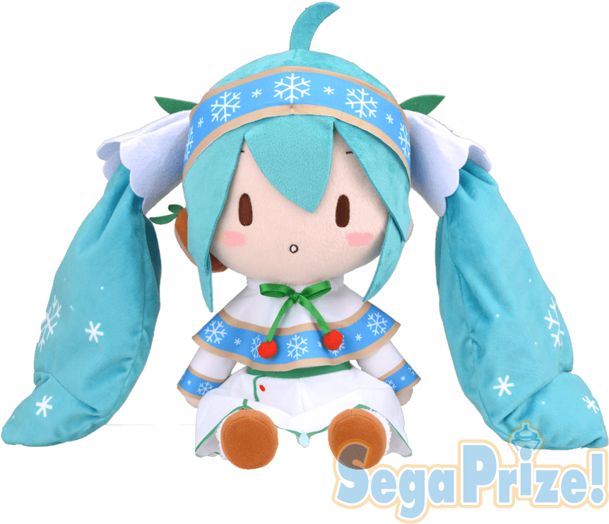 Hatsune Miku Snow Miku 2015 Plush - Sega (1000x1000), Png Download