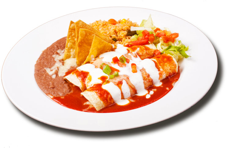 Chicken Or Beef Fajita Enchiladas - Curry (768x494), Png Download
