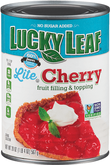 Lite/no Sugar Added Cherry Fruit Filling & Topping - Lucky Leaf Premium Strawberry Pie Filling Or Topping (750x563), Png Download