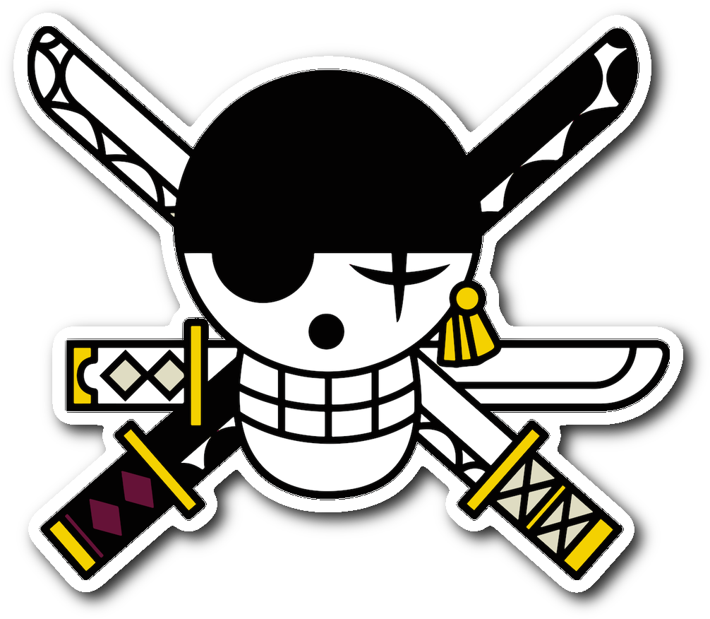 Download Zoros Jolly Roger Sticker Roronoa Zoro One Piece T