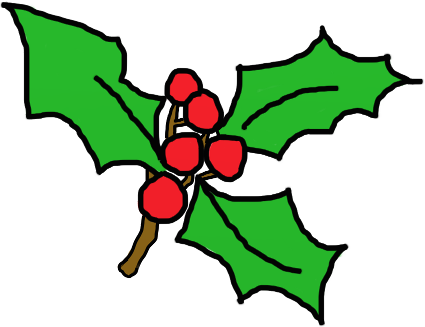 Snowflake Holly For Booklet Snowflake Snowflake Holly - Christmas Day (850x653), Png Download