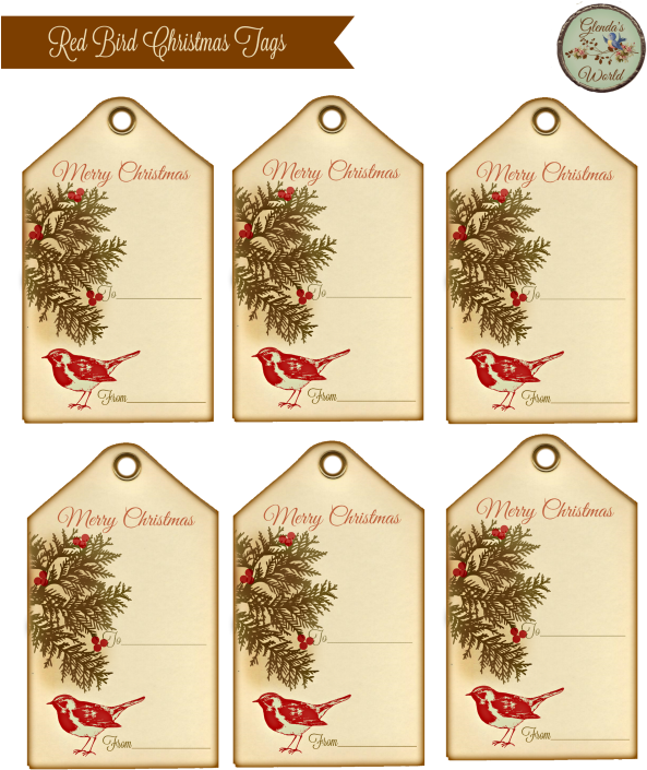 Download This A Simple Gift Tag I Made Using A Cute Red Bird