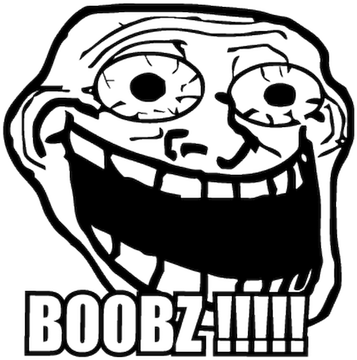 T-shirt Humour Troll Face Meme Crazy Boobz - Epic Troll Face Meme (800x800), Png Download