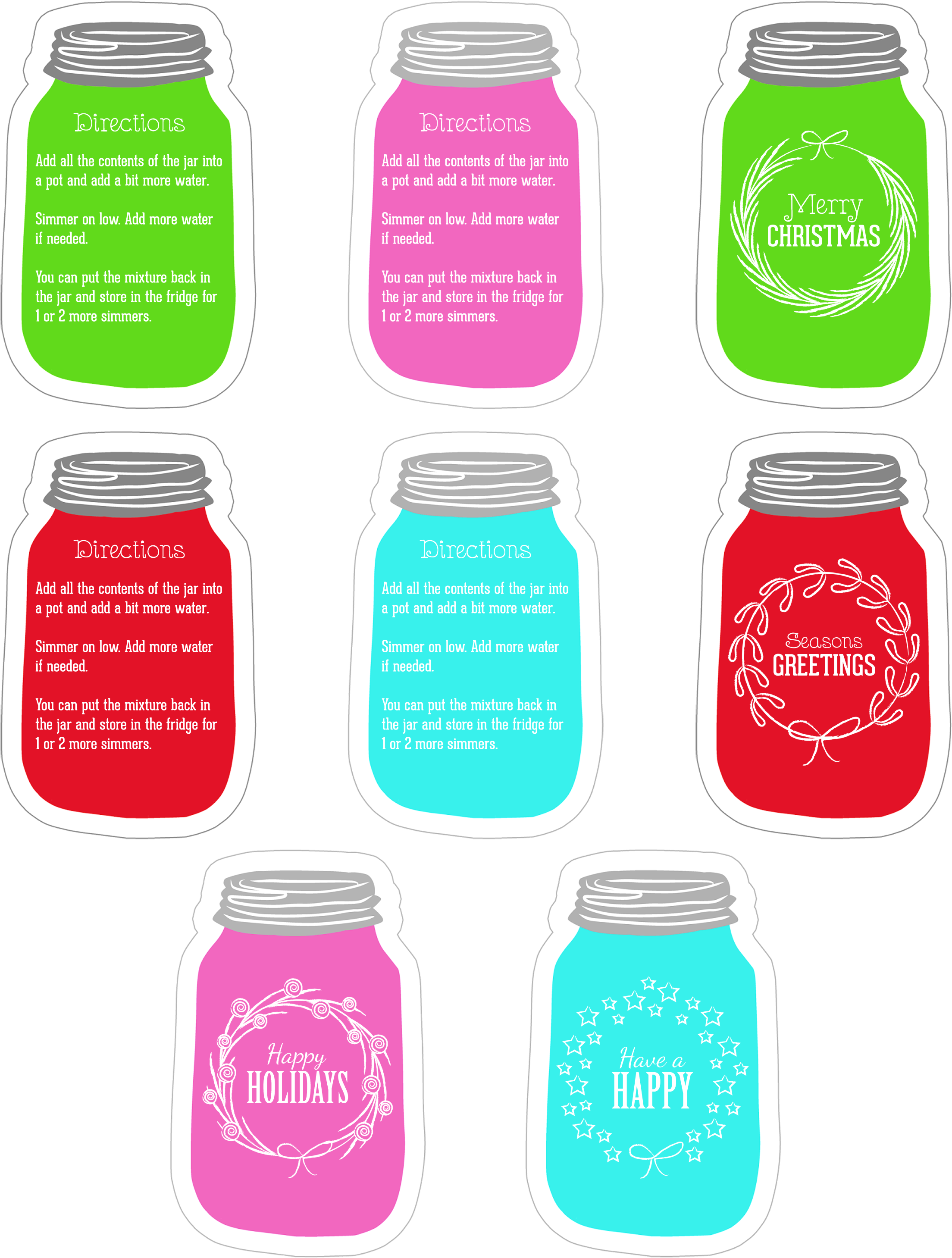 Click Here For The Mason Jar Tag Printables - Do It Yourself (2400x3000), Png Download