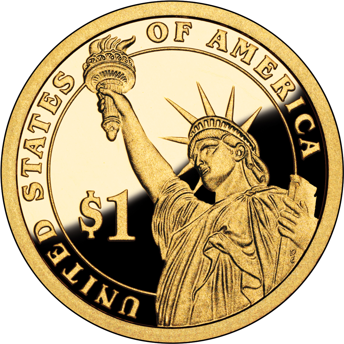 Presidential $1 Reverse - George Washington Dollar Coin (1214x1214), Png Download